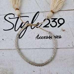 Miyuki Silver Adjustable Bracelet